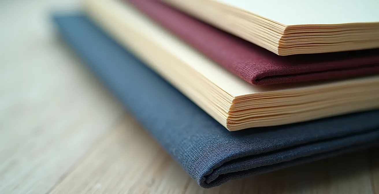 Texture de papiers juridiques empilés avec focus sur les reliures